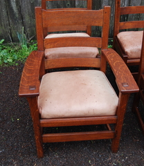 Close up arm chair.